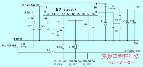 圖1 集成塊N2的相關(guān)電路